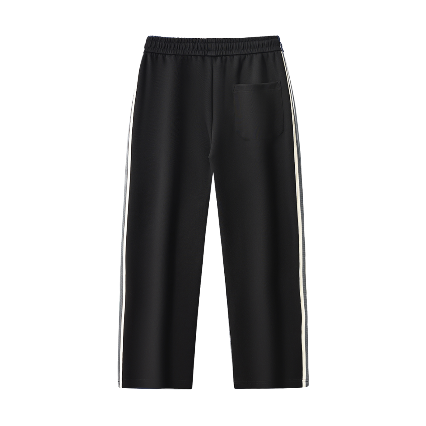 Contrast Side-Stripe Straight-Leg Pants