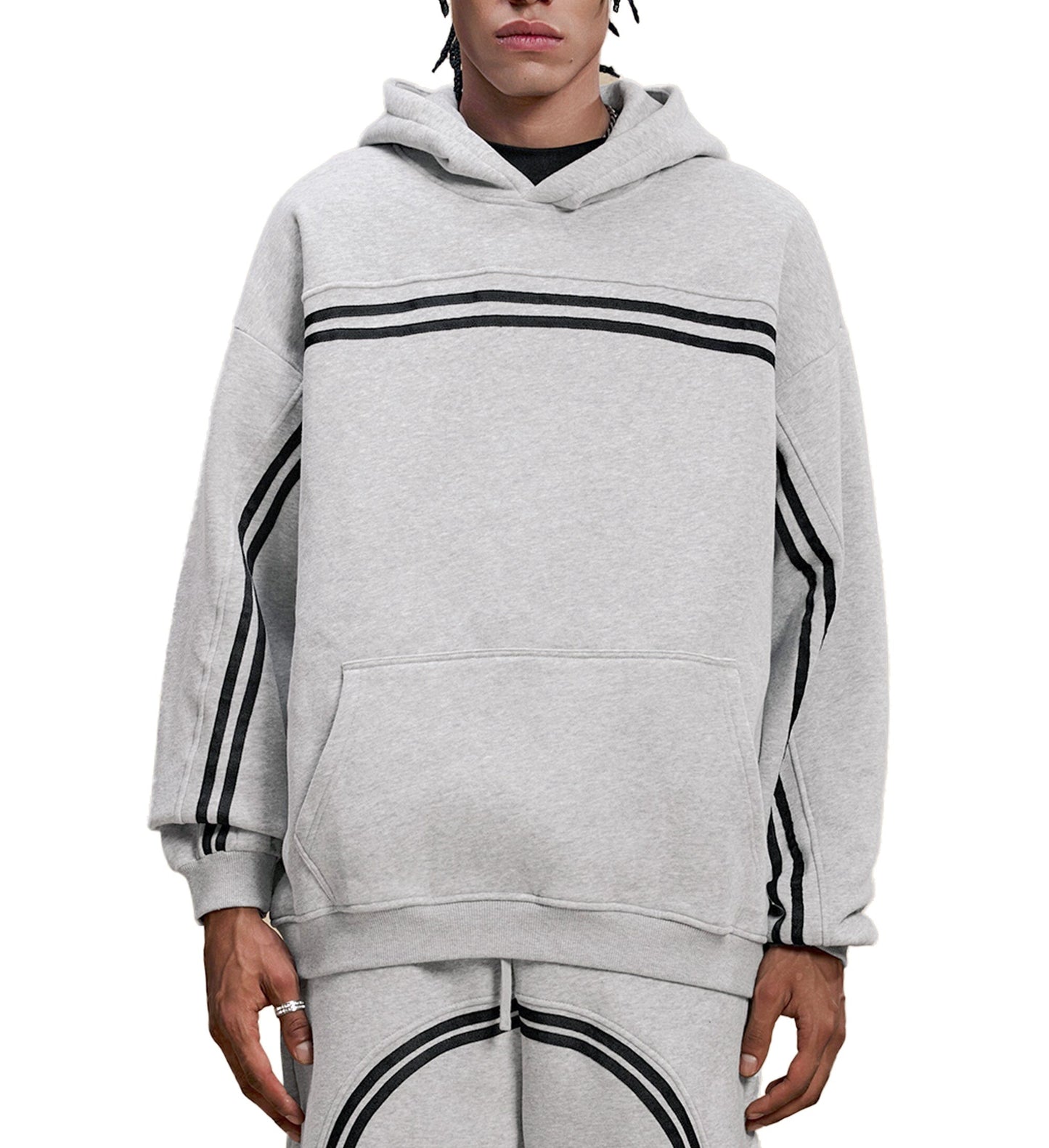 Sun Fade Contrast Tape Fleece Hoodie