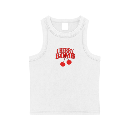Cherry Snow Washed Tank Top