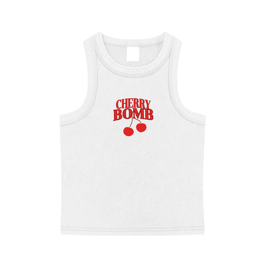 Cherry Snow Washed Tank Top