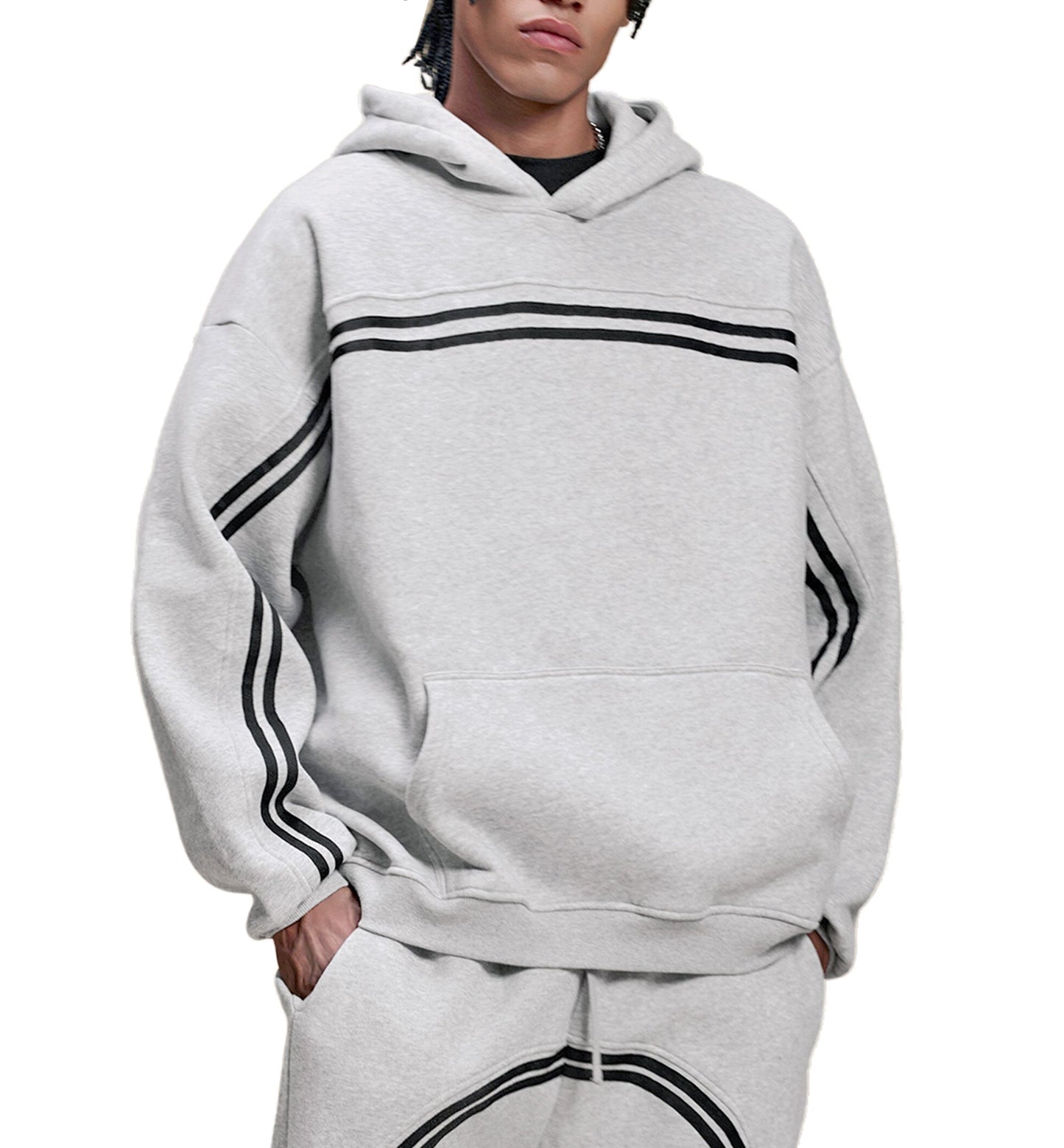 Sun Fade Contrast Tape Fleece Hoodie