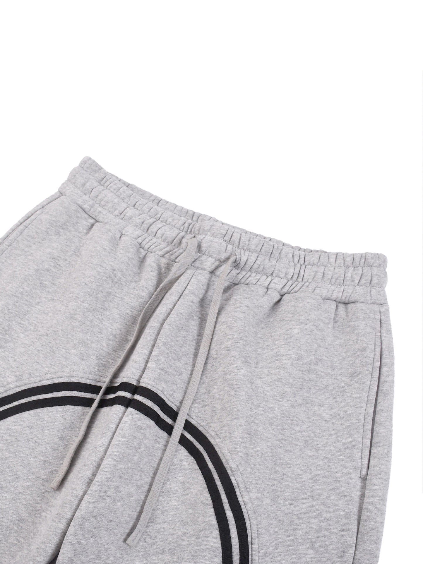 Sun Fade Contrast Tape Fleece Sweatpants - Grey