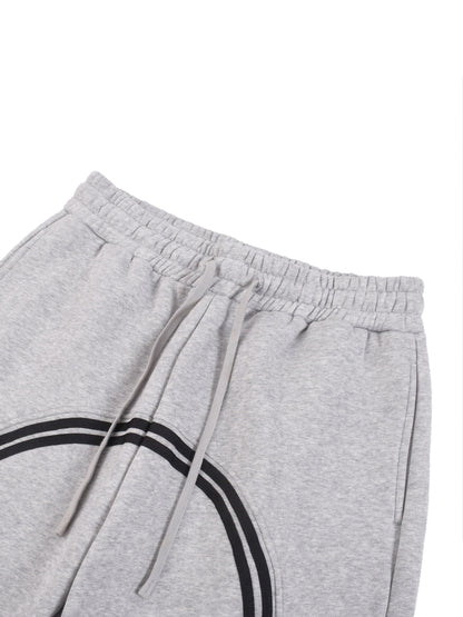 Sun Fade Contrast Tape Fleece Sweatpants - Grey