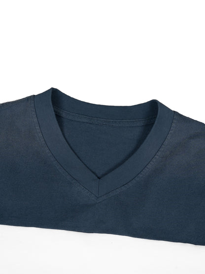 Sun Fade Color-Block Long Sleeve T-Shirt