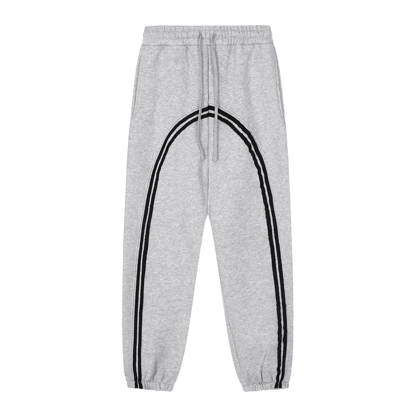 Sun Fade Contrast Tape Fleece Sweatpants - Grey