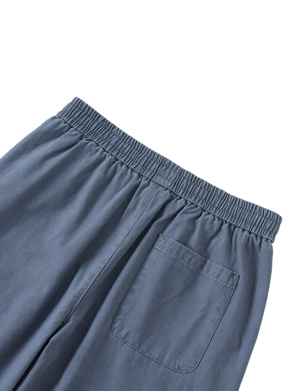 Drawstring Waist Straight-Leg Cargo Pants