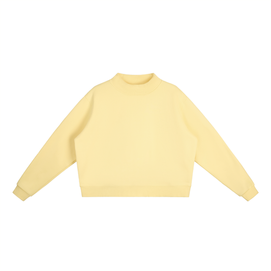 Essential Fleece Mock-Neck Crew Sweatshirt