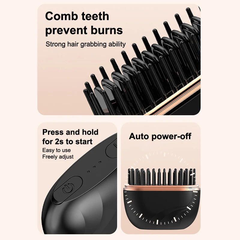 Mini Cordless Hair Straightener - USB Rechargeable