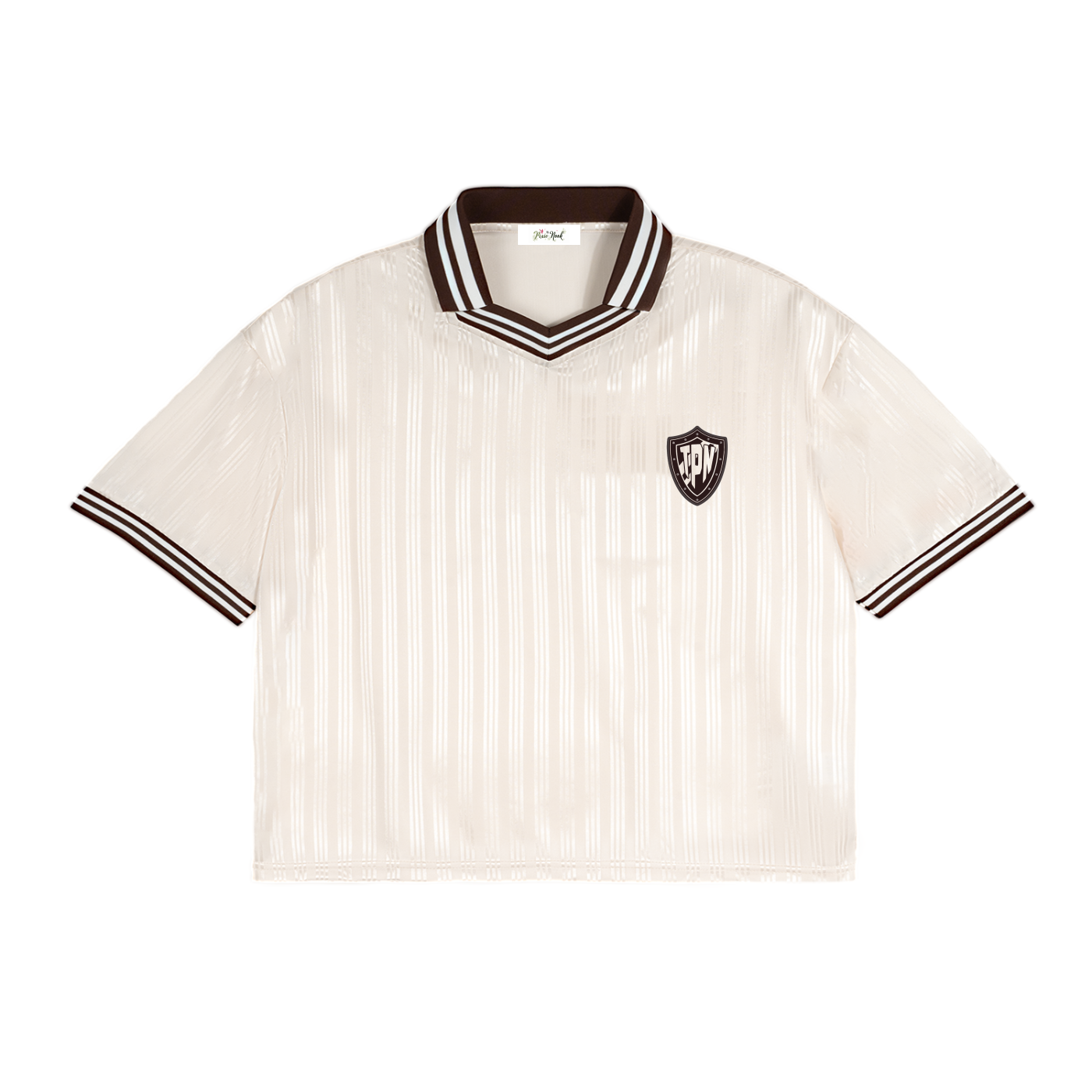 Contrast Stripes Polo Collar T-Shirt