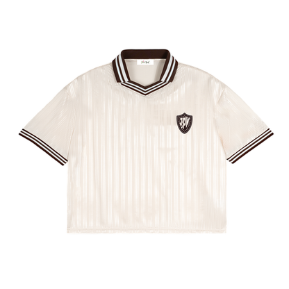 Contrast Stripes Polo Collar T-Shirt