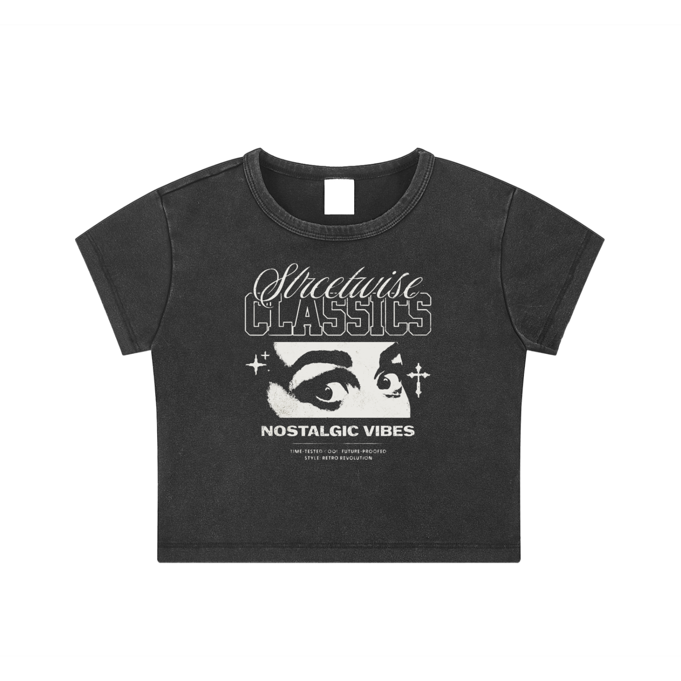 Snow Washed Bodycon Crop Top