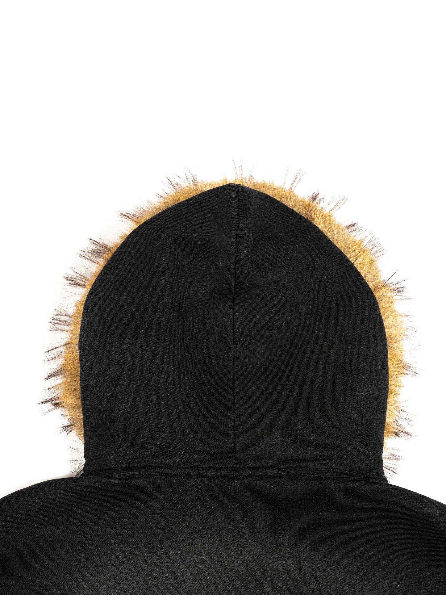 Sun Fade Detachable Fur Hoodie